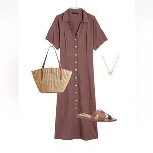 Madewell Midi Button-Down Dress NWT